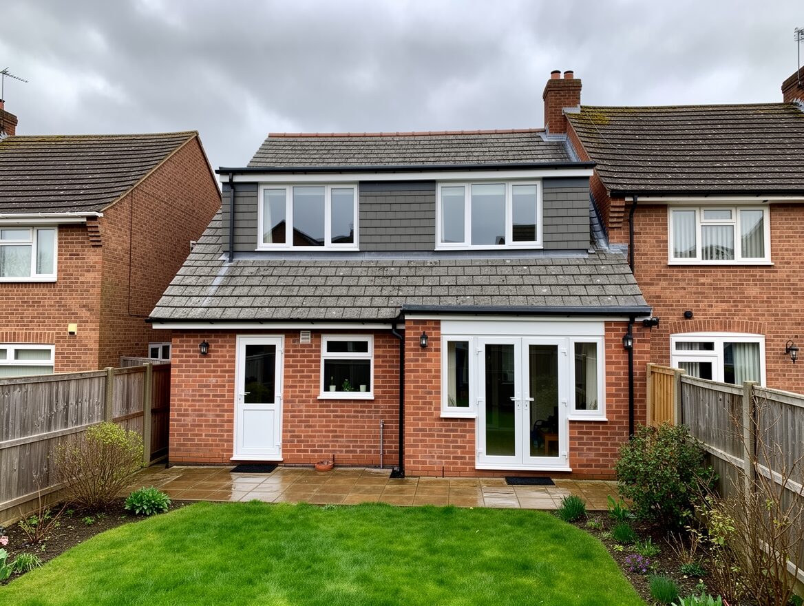 UK semi-detached house with a rear dormer loft conversion