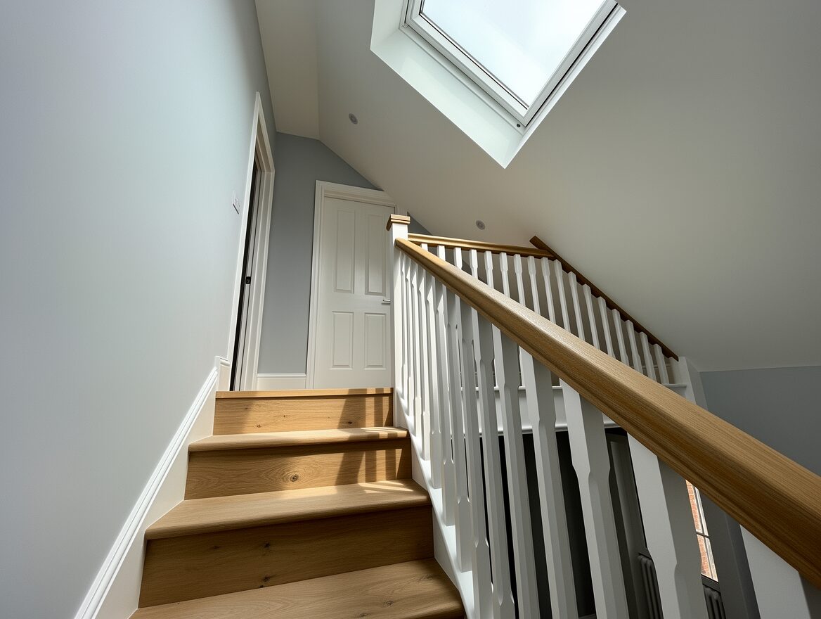 Loft conversion staircase and landing